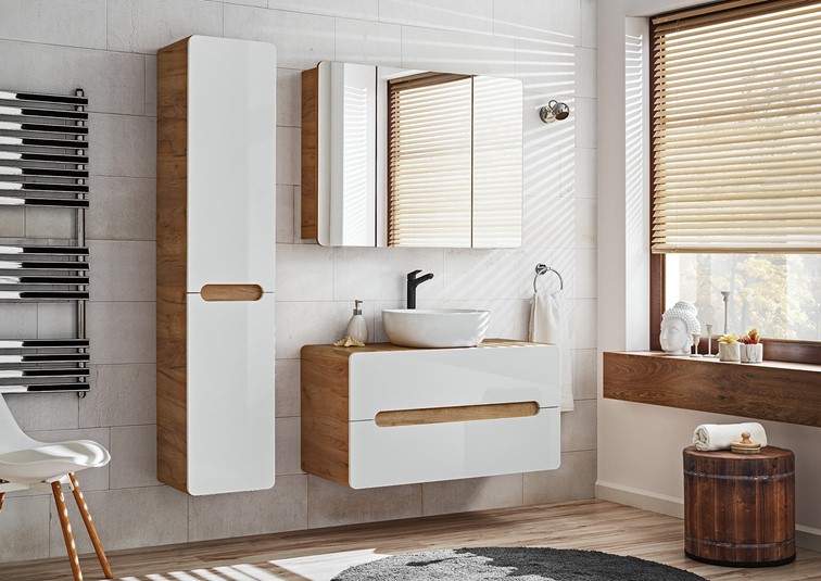 Szafka z Lustrem ARUBA 845 Biały