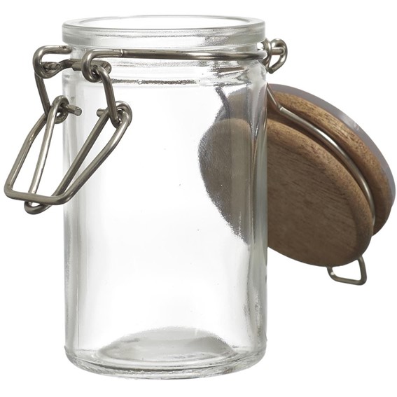 Słoik Szklany z Akacjową Pokrywką 70ml