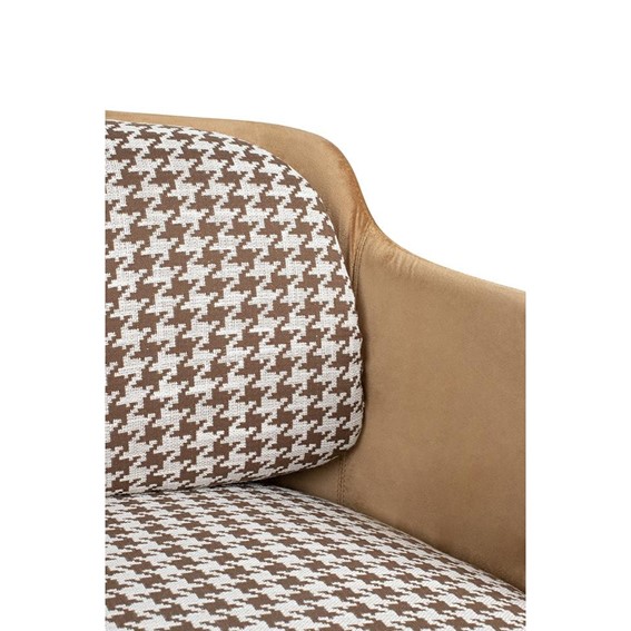 Fotel VENICE Biały/Brązowy/Złoty