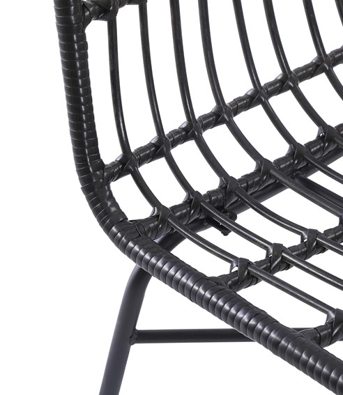 Krzesło Ogrodowe K401 Czarny/Popielaty