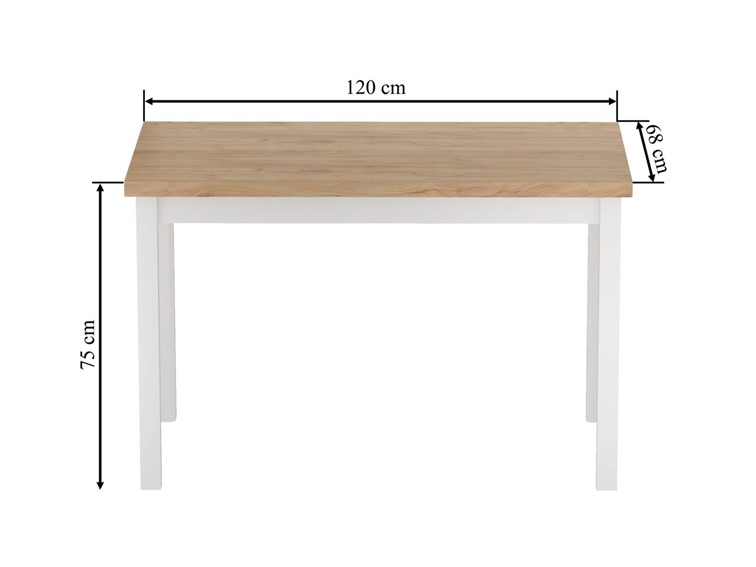 Stół ST23-FX 68x120 Dąb Złoty Craft/Biały