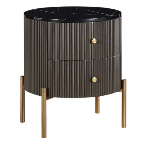 Szafka Nocna STILIG ST381A Brązowy/Złoty