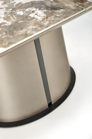 Stół Rozkładany ROBINSON (160-200)x90 Cappuccino/Beżowy Marmur