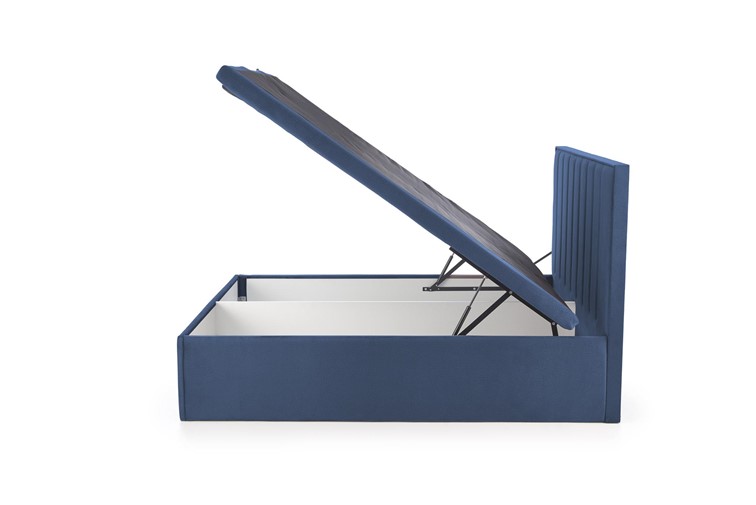 Łóżko Kontynentalne Tapicerowane ASENTO 160x200 Granatowy