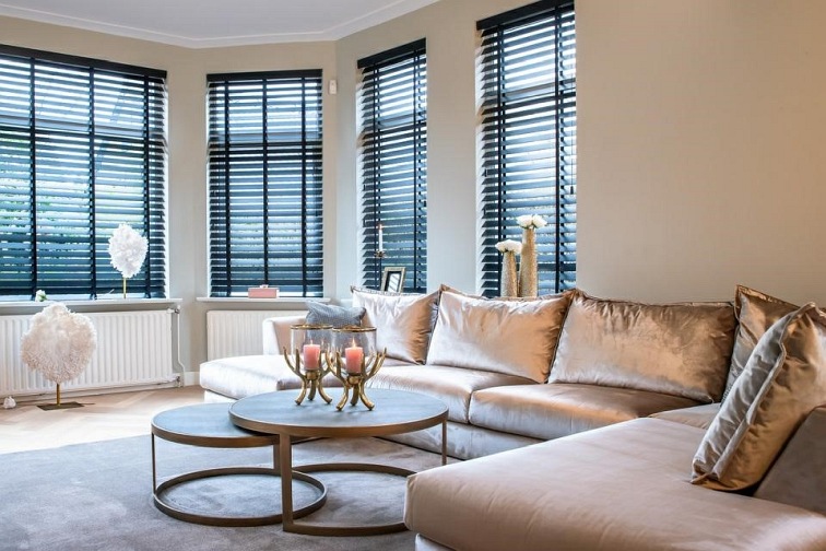 Stolik Kawowy BLOOMINGVILLE fi91,5 Złoty/Szary