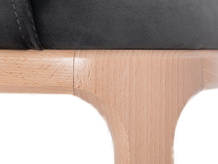 Krzesło Lulu Arms 53x45x82 Szary Bez/Naturalny