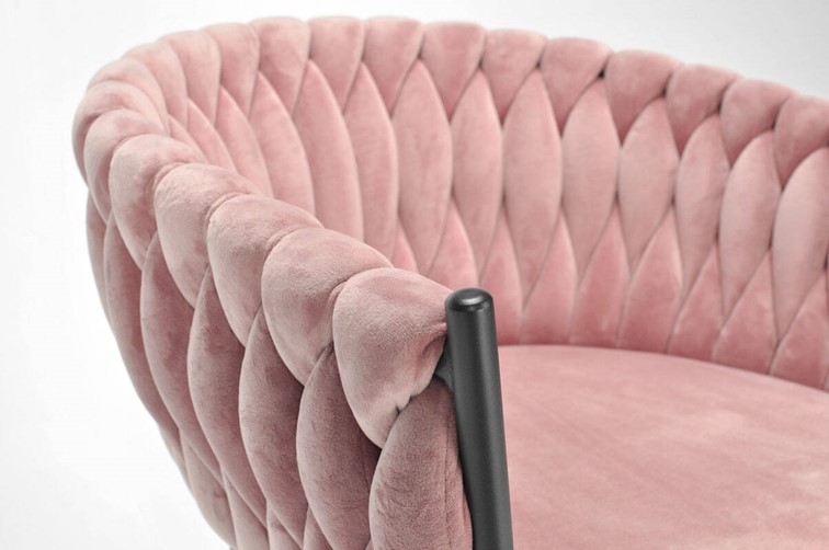 Krzesło ROSA Czarny/Pudrowy Róż