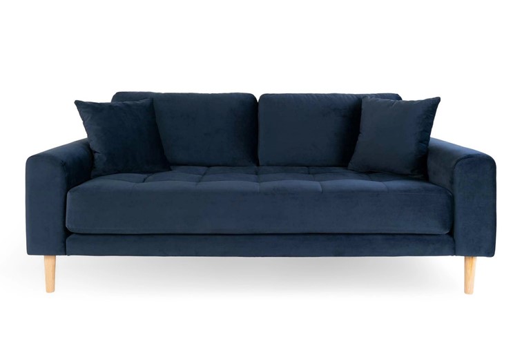 Sofa LIDO Trzyosobowa Granatowy/Naturalny