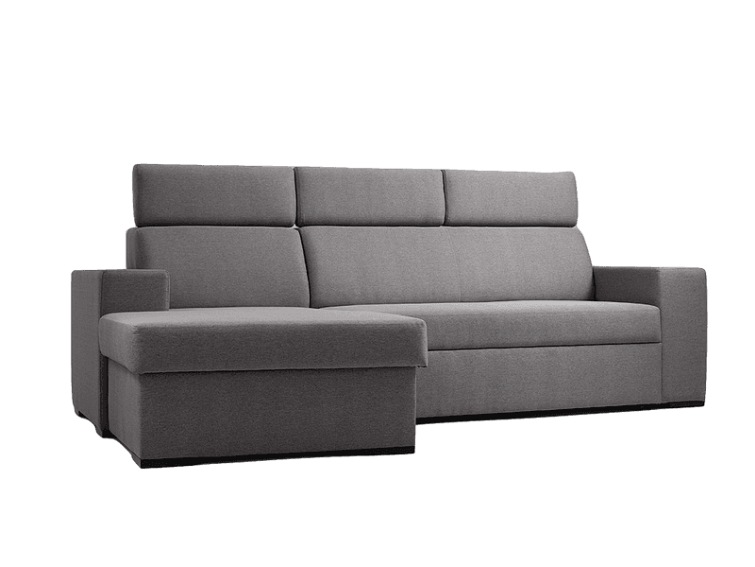 Narożnik Rozkładany Atlantica L 250x160 Stalowy/Orzech