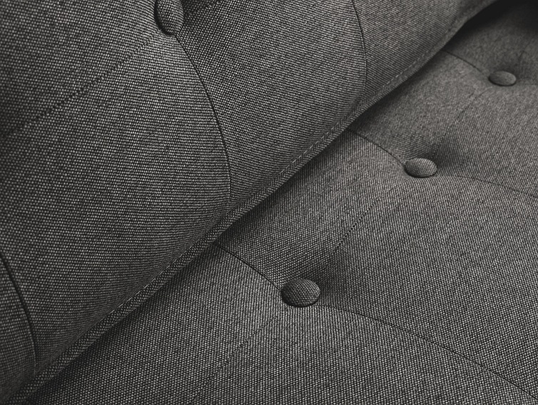 Sofa 3 os. Topic Wood 220x88x80 Stalowy/Naturalny