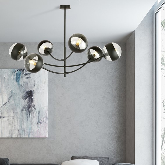 Lampa Wisząca HUNTER 6 STRIPE Czarny