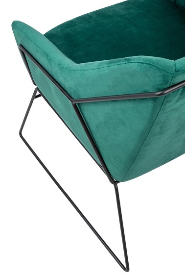 Fotel EMMA Velvet Ciemny Zielony