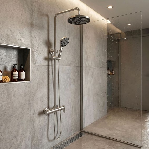 Zestaw Natryskowy HUNTER Nikiel Szczotkowany