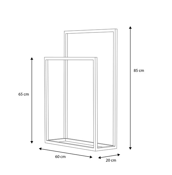 Wieszak Łazienkowy Podwójny KAJA HOME KS-10 TOWEL II Czarny
