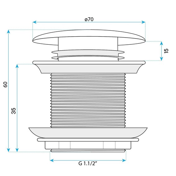 Korek Do Wanny Uniwersalny Biały