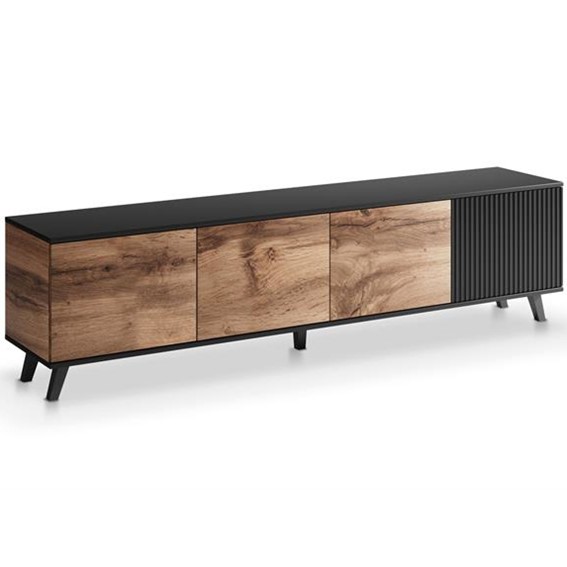 Szafka RANDOM RTV3 Czarny/Dąb Wotan