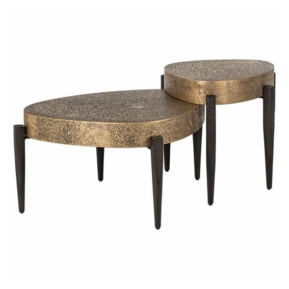 Zestaw Stolików MARQUEE Czarny/Złoty