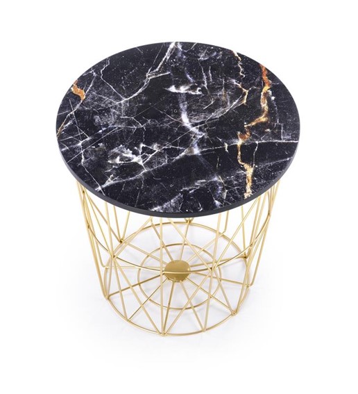 Ława HARISSA G fi42 Złoty/Czarny