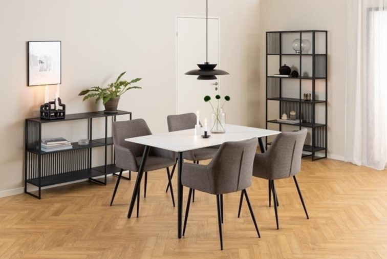 Regał STRINGTON Niski Czarny