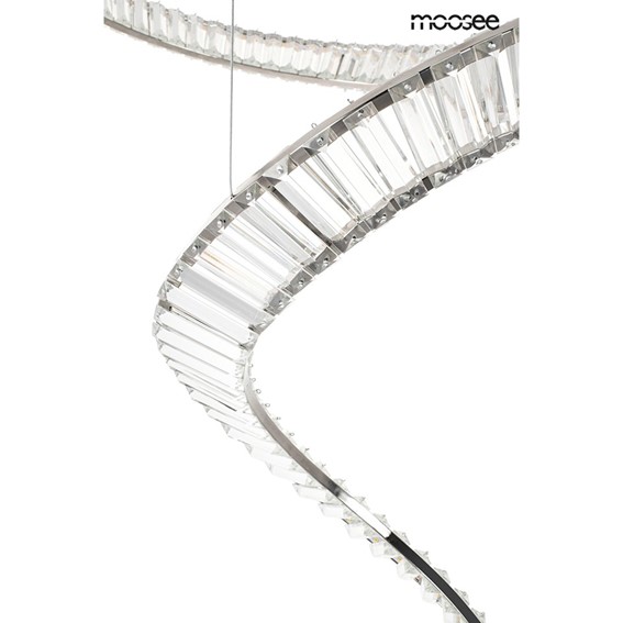 Lampa Wisząca WAVE CORDON 1A Srebrny/Transparentny