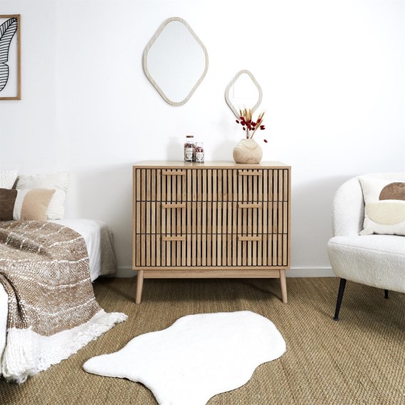 Komoda KLAUS 3 Szuflady, Naturalny