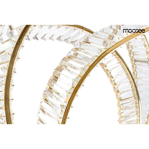 Lampa Wisząca WAVE 120 Złoty/Transparentny