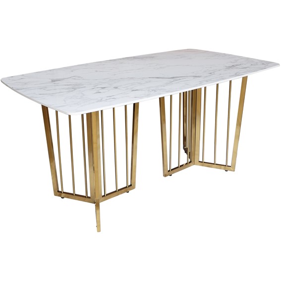 Stół MODIG M13 180x90 Biały/Złoty