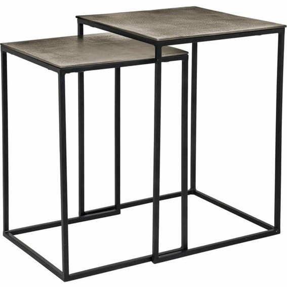 Zestaw Stolików Kawowych FINN Czarny/Złoty