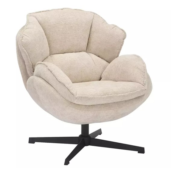 Fotel BETTY Beżowy/Czarny