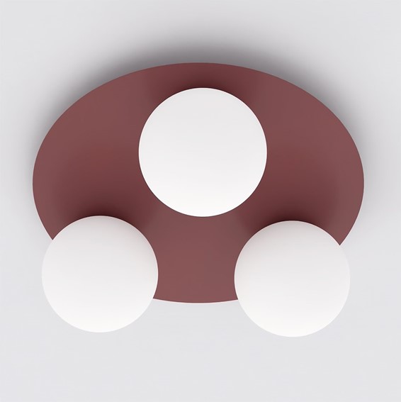 Lampa Sufitowa SOLAR 3 Burgundowy/Biały