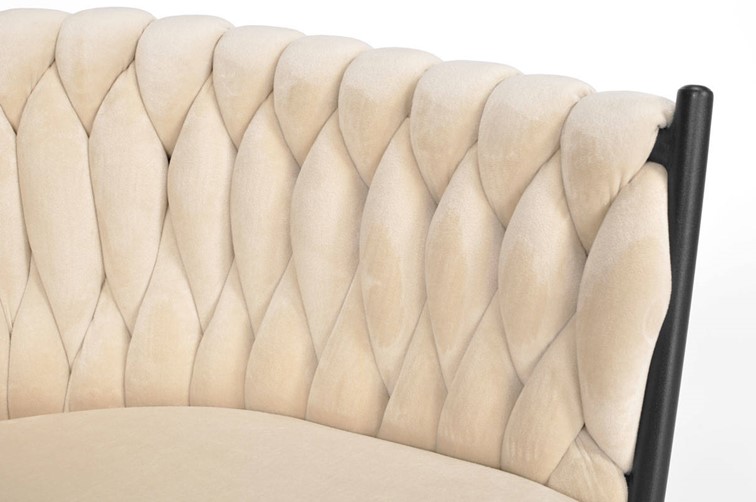 Krzesło ROSA Czarny/Beżowy