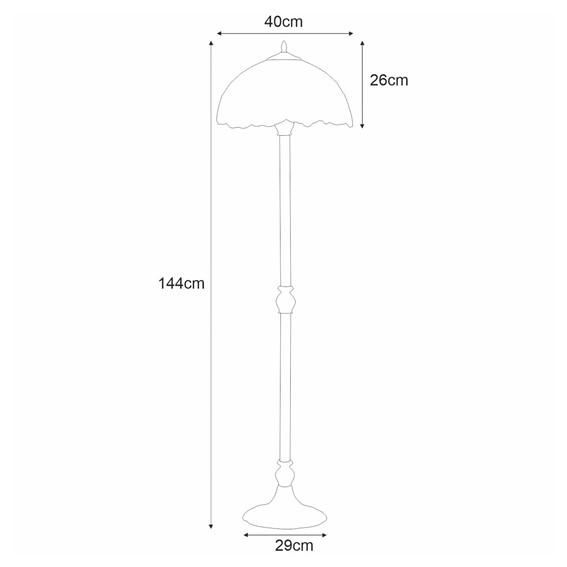 Lampa Podłogowa WITRAŻ K-F161122 Wielokolorowy