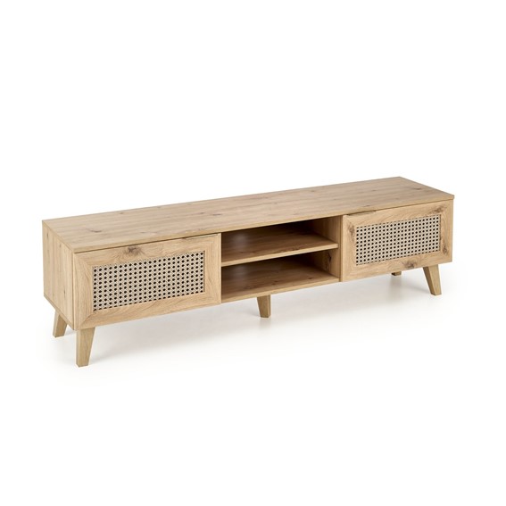 Szafka RTV BORNEO Dąb Artisan/Czarny