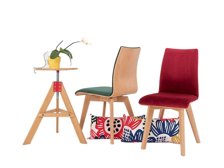 Krzesło Roen 49x45x90 Soczysta Żurawina/Naturalny