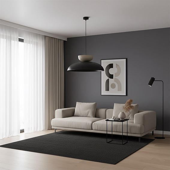 Lampa Wisząca MEGA 1 Czarny/Beżowy