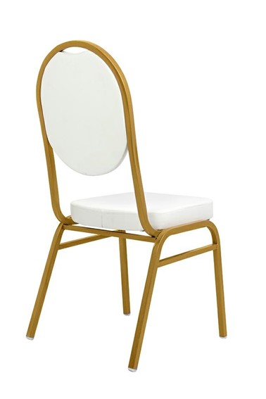 Krzesło Bankietowe/Konferencyjne HESTIA Biały/Złoty