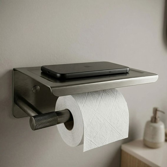 Uchwyt na Papier Toaletowy 6613 MODERN Tytan