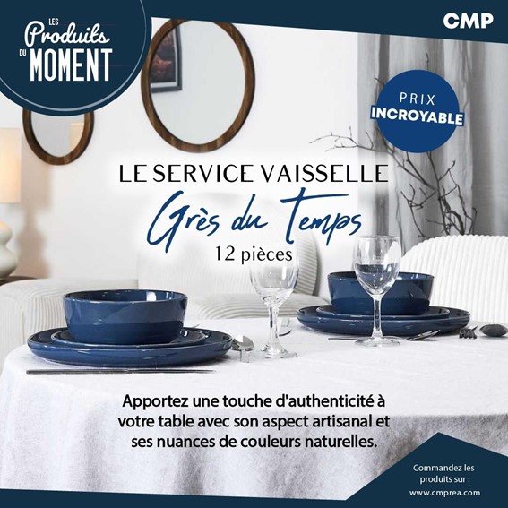 Zestaw Obiadowy na 4 Osoby TEMP Niebieski