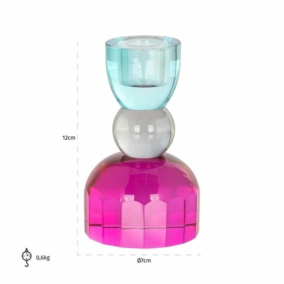 Świecznik MERLIN Różowy