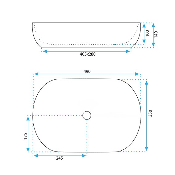 Umywalka Nablatowa LISA Biały