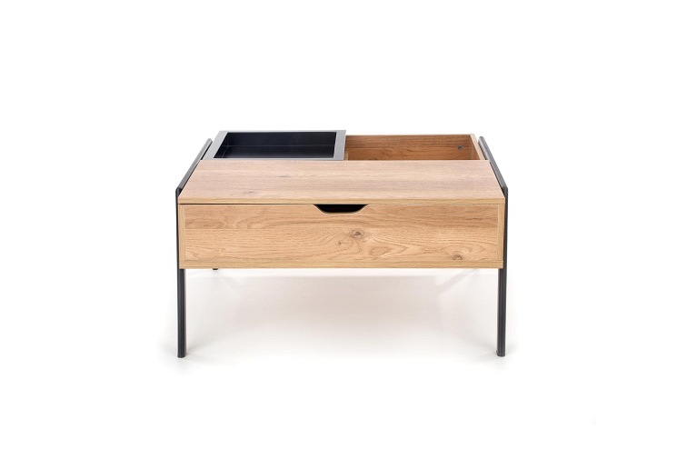 Ława Podium 80x85x43 Naturalny/Czarny