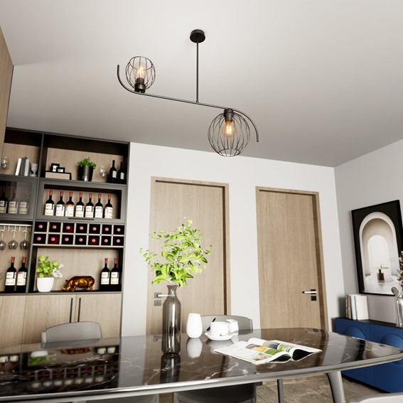 Lampa Wisząca ECHO 2 Czarny