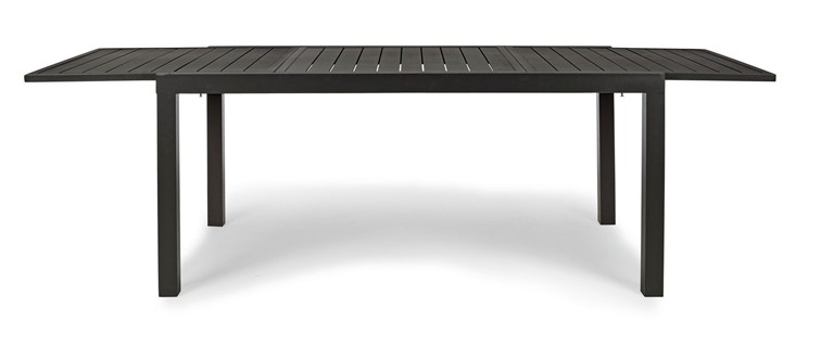 Stół Rozkładany Ogrodowy HILDE (160-240)x90cm Czarny