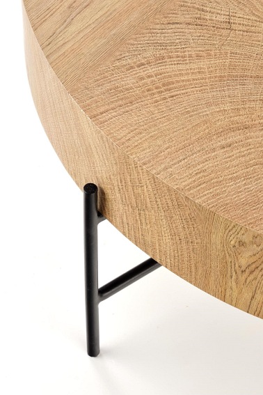 Ława BROOKLYN fi80 Dąb/Czarny