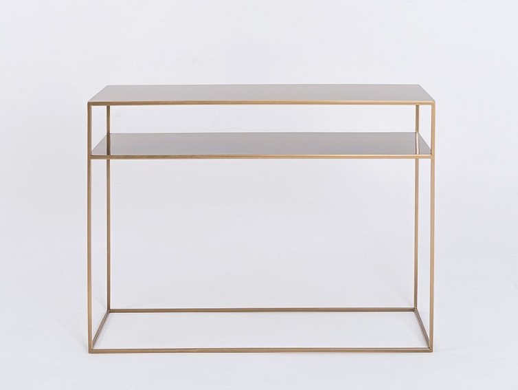 Konsola TENSIO 2 FLOOR METAL 100x35 Złoty