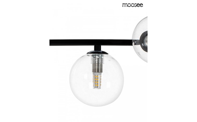 Lampa Wisząca ALURE LINE TWIN 120 Czarny/Transparentny