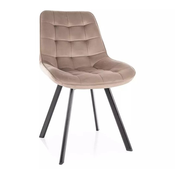 Krzesło MONTI Velvet Beżowy/Czarny Mat