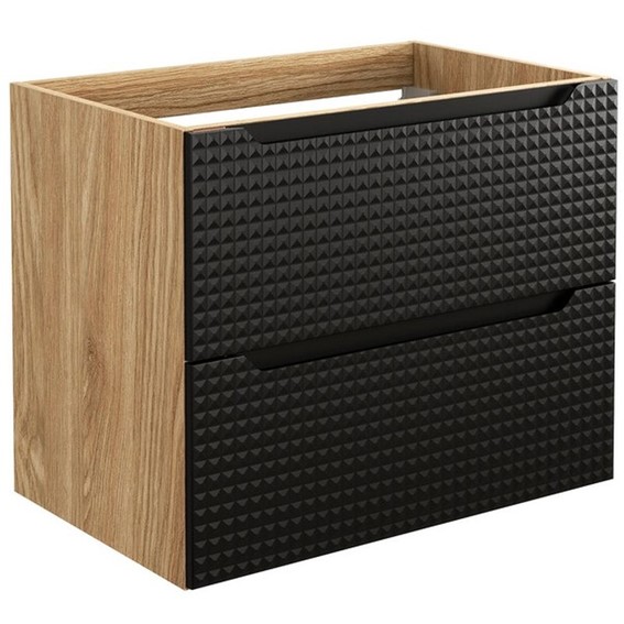 Szafka pod Umywalkę LUXOR Dąb Olejowany/Czarny Mat