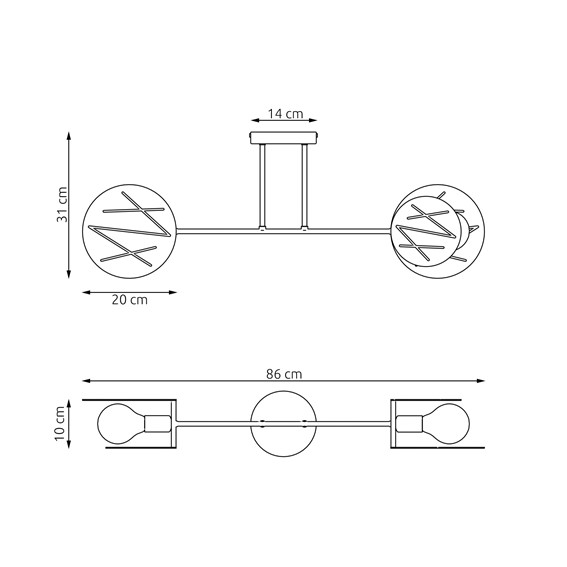 Lampa Wisząca FRICK 2 Czarny