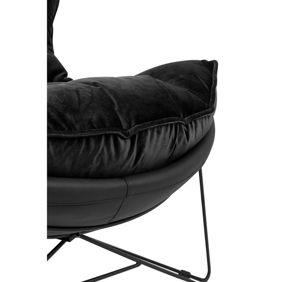 Fotel OTILIA STAND VELVET Czarny